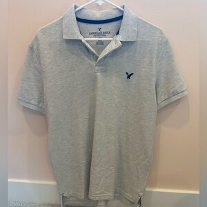 American Eagle Outfitters Gray Polo Shirt Classic Design